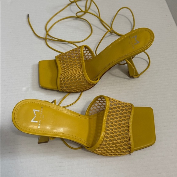 Marc Fisher LTD - Dallyn Heeled Sandal - Gold/Yellow - Size 8.5 - Good Condition - Picture 5 of 10